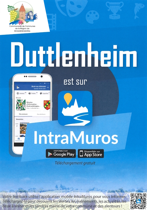 DUTTLENHEIM est sur l' application mobile Intramuros