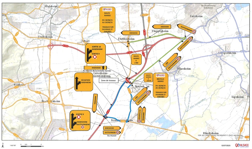 Travaux RD147 - Pont Innenheim