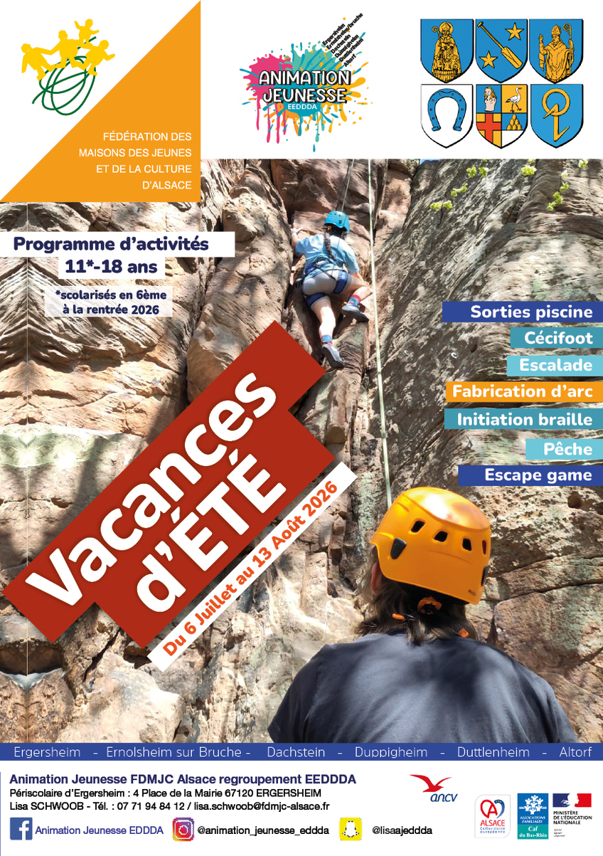 Programme EEDDDA été 2026