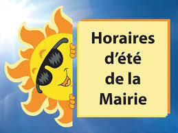 Horaires été mairie