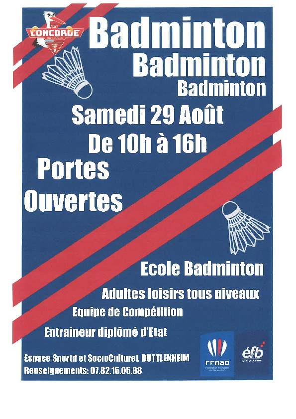 Portes ouvertes - Badminton
