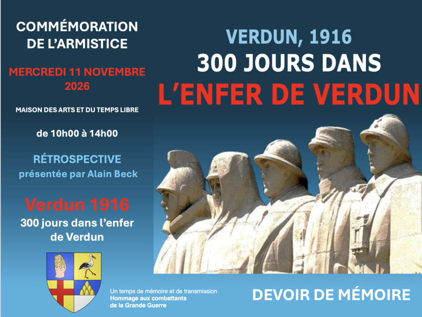 Commémoration du 11 Novembre : Rétrospective « Verdun, 1916 : 300 jours dans l’enfer de Verdun