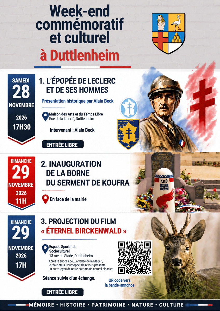 Week-end commémoratif et culturel à Duttlenheim