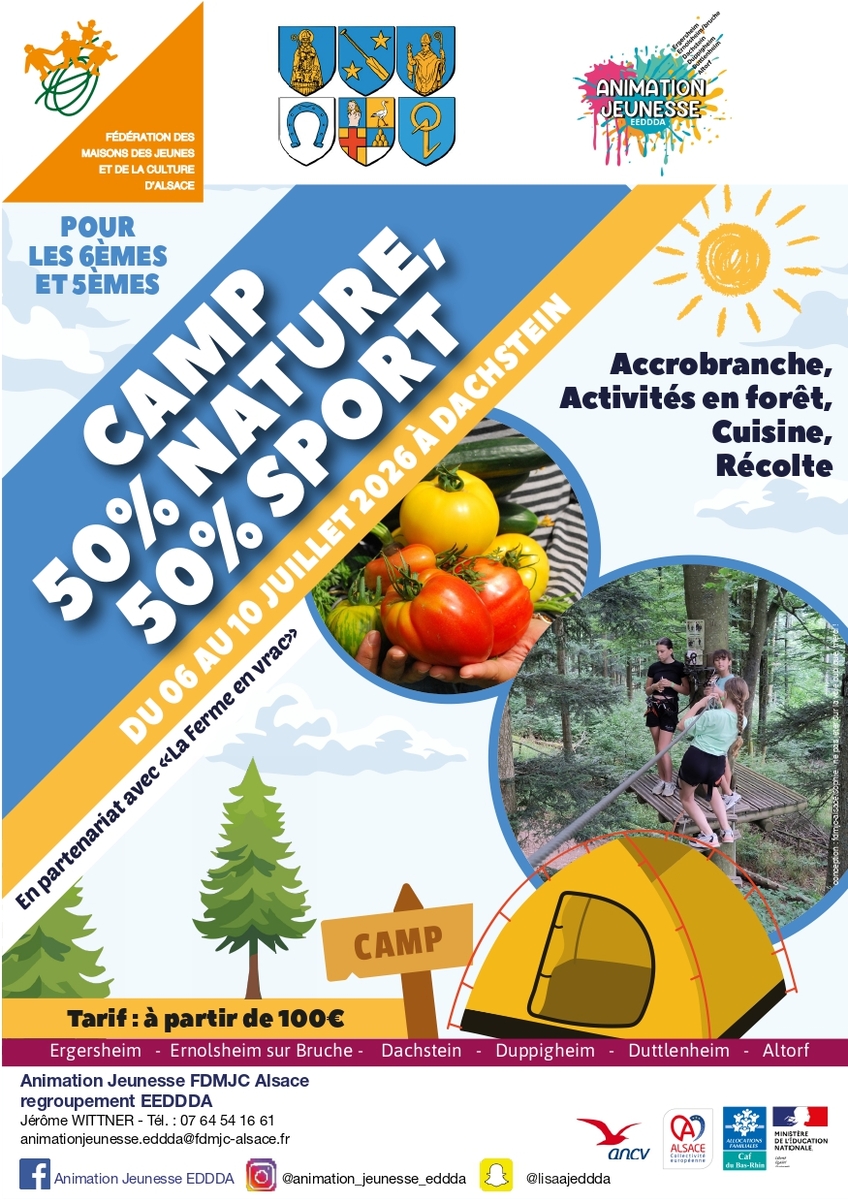 Animation Jeunesse : SEJOUR Nature et Sports !